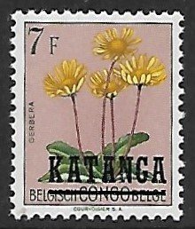 Katanga # 32 - Gerbera , overprint - MNH.....{KlBl25}