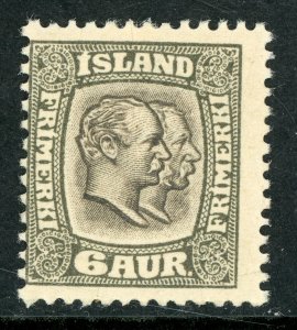 Iceland 1907 Two Kings 6a Gray & Gray Brn Perf 13 Scott 75 Mint C851