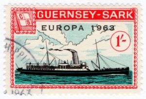 (I.B-JA) Guernsey Cinderella : Isle of Sark 1/- (Commodore Shipping)