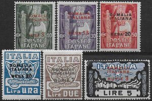 1923 Somalia Marcia su Roma 6v. MNH Sass. n. 49/54