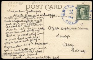 USA 1918 Graneros Colorado DPO Blue Cancel Helbock R3 Cover 92670