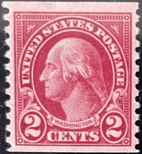Scott #599 1923 2¢ George Washington rotary perf. 10 vertically unused hinged