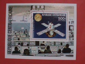 CENTRAL AFRICA STAMP: 1981-SC#449  APOLLO 15 SPACE PROGRAM   CTO S/S. SHEET