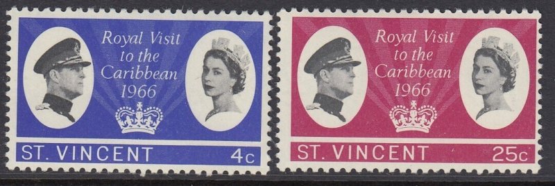 St Vincent 245-6 Royal Visit mint