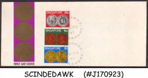 SINGAPORE - 1972 COIN SERIES - 3V - FDC