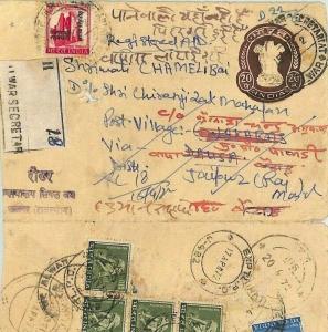 BL172 India REFUGEE RELIEF Cover 1972 *WAR SECRETARY*Registered EXPERIMENTAL PO 