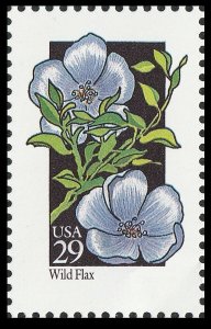 US 2696 Wildflowers Wild Flax 29c single MNH 1992