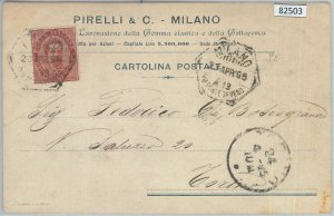 82503 - ITALY -  ADVERTISING POSTCARD signed by G B PIRELLI , Milano 1895