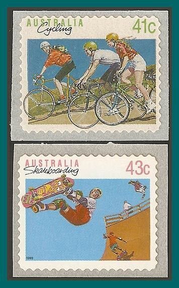 Australia 1990 Sports Peel and Stick, MNH 1185-1186,SG1259-SG1260