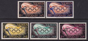 Yemen 98-102 Summer Olympics MNH VF