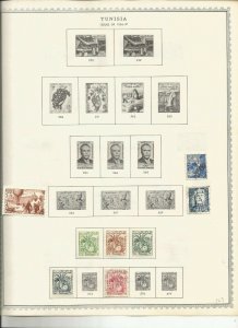 TUNISIA  OLD  MH/USED COLECTION WITH CLASSICS 7 PAGES