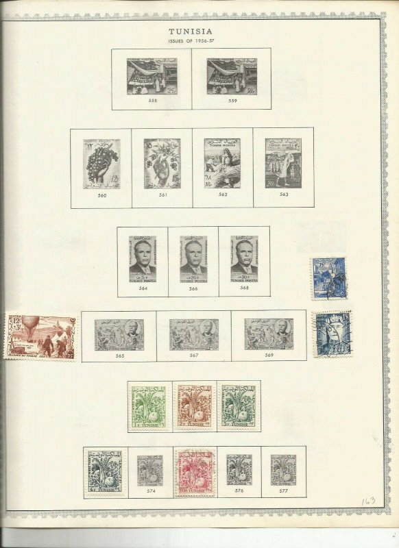 TUNISIA  OLD  MH/USED COLECTION WITH CLASSICS 7 PAGES