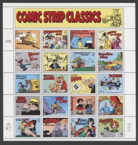 1995 US Scott#3000 Comic Strip Classics MNH Sheet of 20