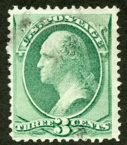 United States Scott 147 ULH - 1870 3c Washington - SCV $1.80