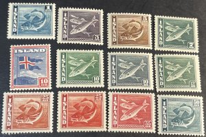 ICELAND # 217-228-MINT/HINGED---COMPLETE SET---1939-45