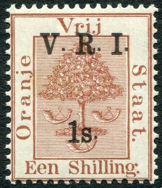 ORANGE FREE STATE-1900 1/- on 1/- Brown Sg 121 LIGHTLY MOUNTED MINT V33118