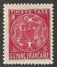 French Guiana J22 mint,  hinge remnant.  1947.  (F576)