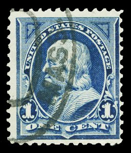 Scott 247 1c Franklin Bureau Issue Used Fine Cat $4