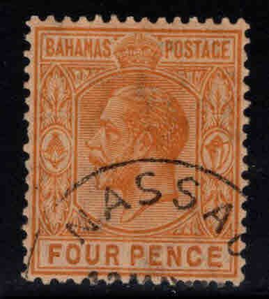 BAHAMAS Scott 77 Four Pence KGV stamp wmk 4