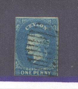 Ceylon QV 1857 1d used