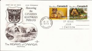 1973 Canada- FDC - RoseCraft - Sc 567a - Algonkian Indians