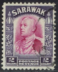 SARAWAK 1934 RAJA BROOKE $2 USED