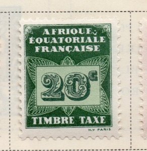 French Equatorial Africa 1937 Postage Due Issue Fine Mint Hinged 20c. 144036