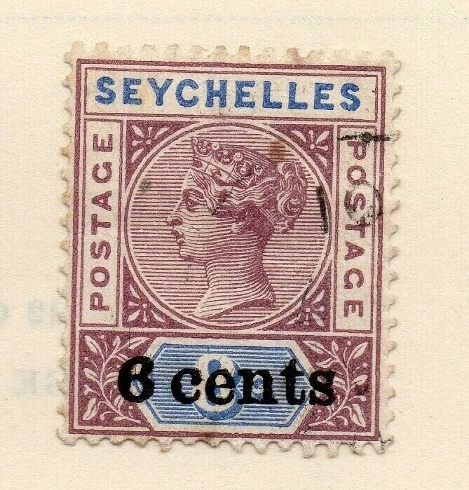 Seychelles 1900 Early Issue Fine Used 6c. Surcharged 326868