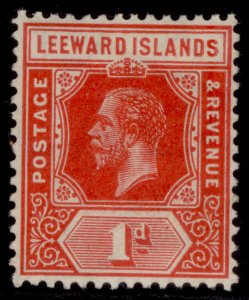 LEEWARD ISLANDS GV SG48a, 1d bright scarlet, NH MINT. Cat £15.
