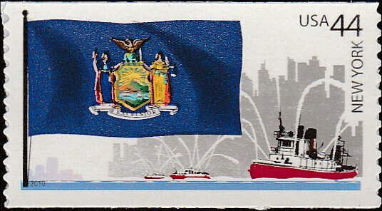 # 4310 MINT NEVER HINGED ( MNH ) NEW YORK FLAG FIREBOATS AND CITY SKYLINE