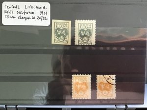 Lithuania stamps on stock card   R29855