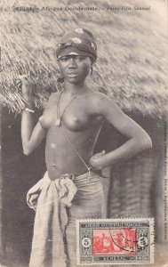 SENEGAL #83 STAMP AFRICA OCCIDENTALE WOMAN NUDITY POSTCARD 1931 