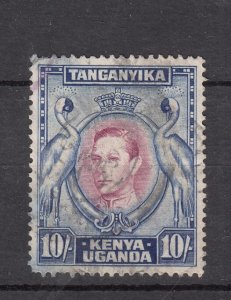 J42260 JL Stamps 1938 kenya uganda & tanzania 10sh used #84b perf 14
