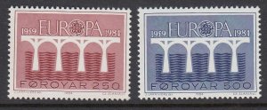 Faroes 106-7 Europa mnh