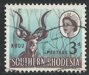 Southern Rhodesia 1964 - 3d Kudu - SG95 used