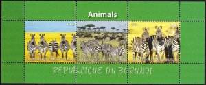 Burundi 2011 Animals Zebras (2) MNH Cinderella !