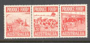 Australia Sc # 253-255a mint never hinged