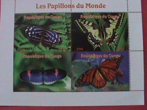 CONGO  : 2013-COLORFUL BEAUTIFUL LOVELY BUTTERFLY MNH S/S SHEET.