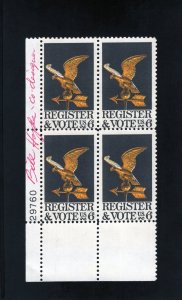 1344 Register & Vote, MNH LL-PB/4 (#29760) signed by co-designer