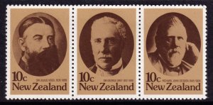 New Zealand 1979 Statesmen Complete Mint MNH Set Strip SC 680a