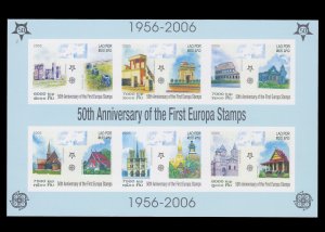LAOS 2006 50TH ANNIVERSARY OF FIRST EUROPA STAMP. SCOTT 1673a. IMPERF. UNUSED