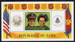 ZAIRE - 1980 - Salvation Army - Perf Miniature Sheet - Mint Never Hinged