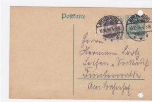 Germany Merseburg 1916 to Finsterwalde postal stationary  stamps card R21302