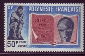 FRENCH POLYNESIA Sc C62 NH issue of 1970 - EDUCATION