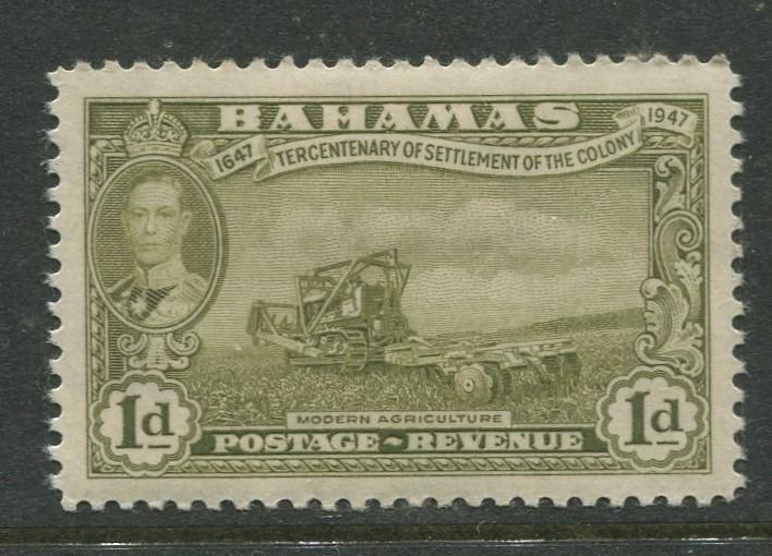 Bahamas - Scott 133 - KGVI Definitive Issue-1948- MH -Single 1d Stamp