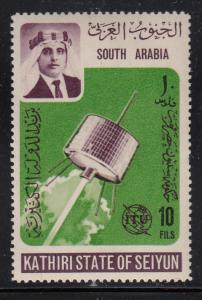 South Arabia Kathiri State 1966 MH SG #85 10f Telstar satellite ITU Centenary