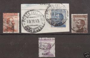 Italy Rhodes Sc 6-9 used. 1912-1924 Rodi ovpts on stamps of Italy