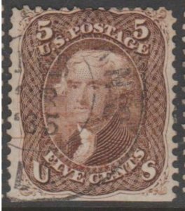 U.S. Scott #76 Jefferson Stamp - Used Single - IND