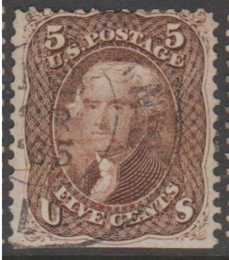 U.S. Scott #76 Jefferson Stamp - Used Single - IND