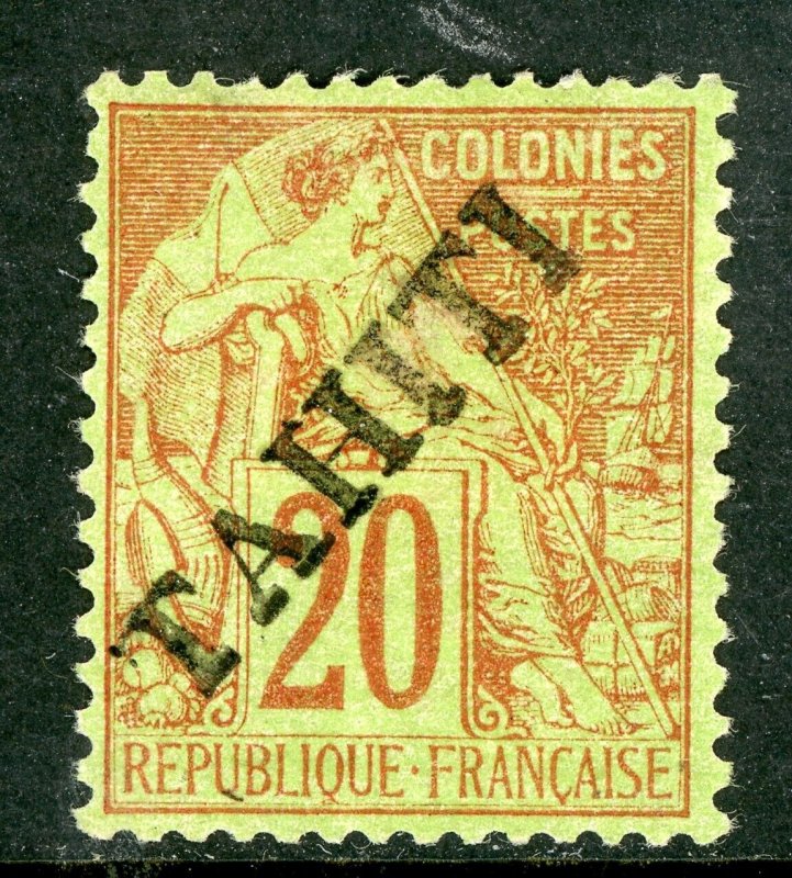 French Colony 1893 Tahiti 20¢ Red Scott #11 Mint G176